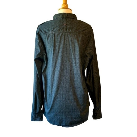 Tranquility Mayhem Mens Black Paisley Button Down Statement Cuff Shirt - XL - Picture 10 of 10